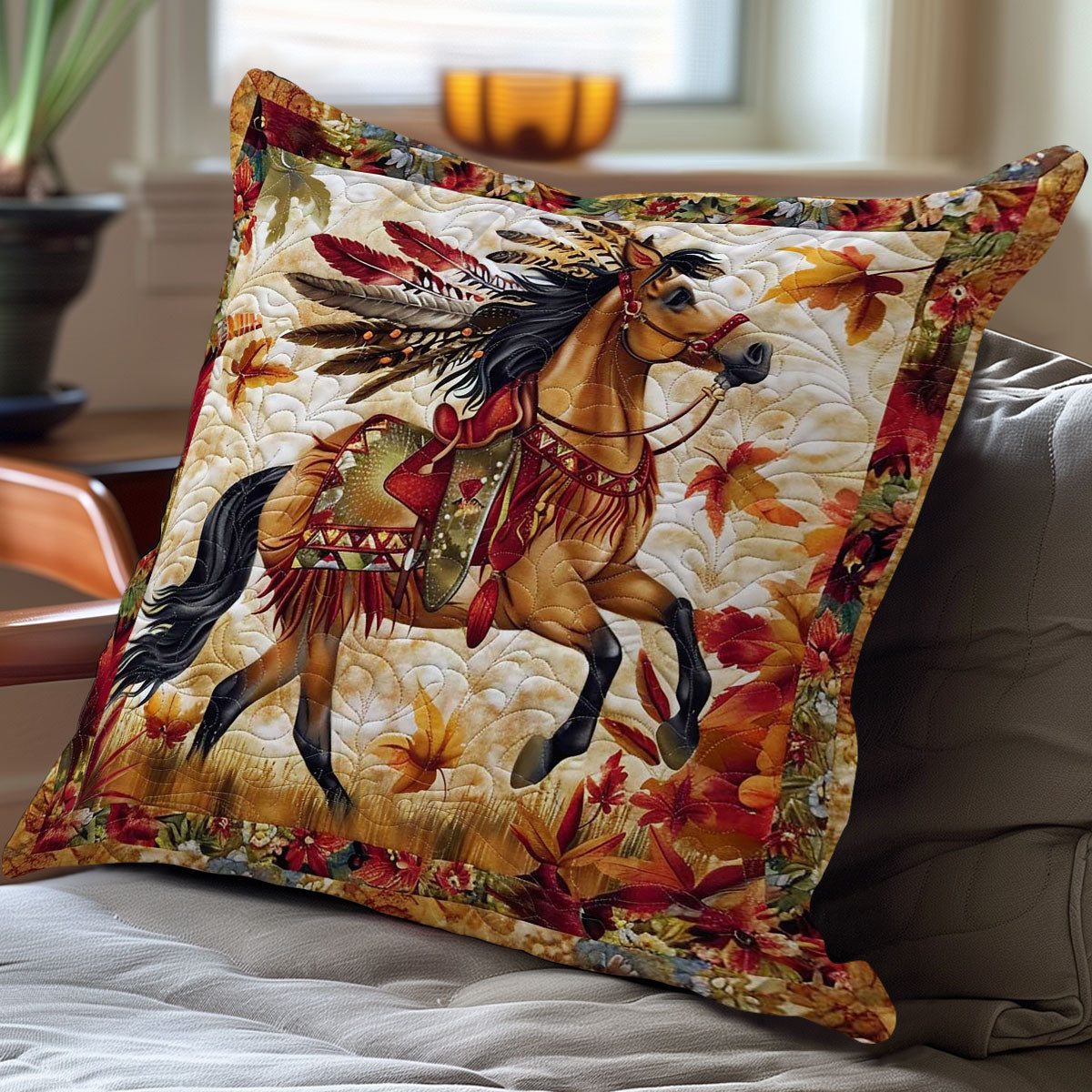 Native Horse Spirit WN3007075CL Quilt Pillow Case