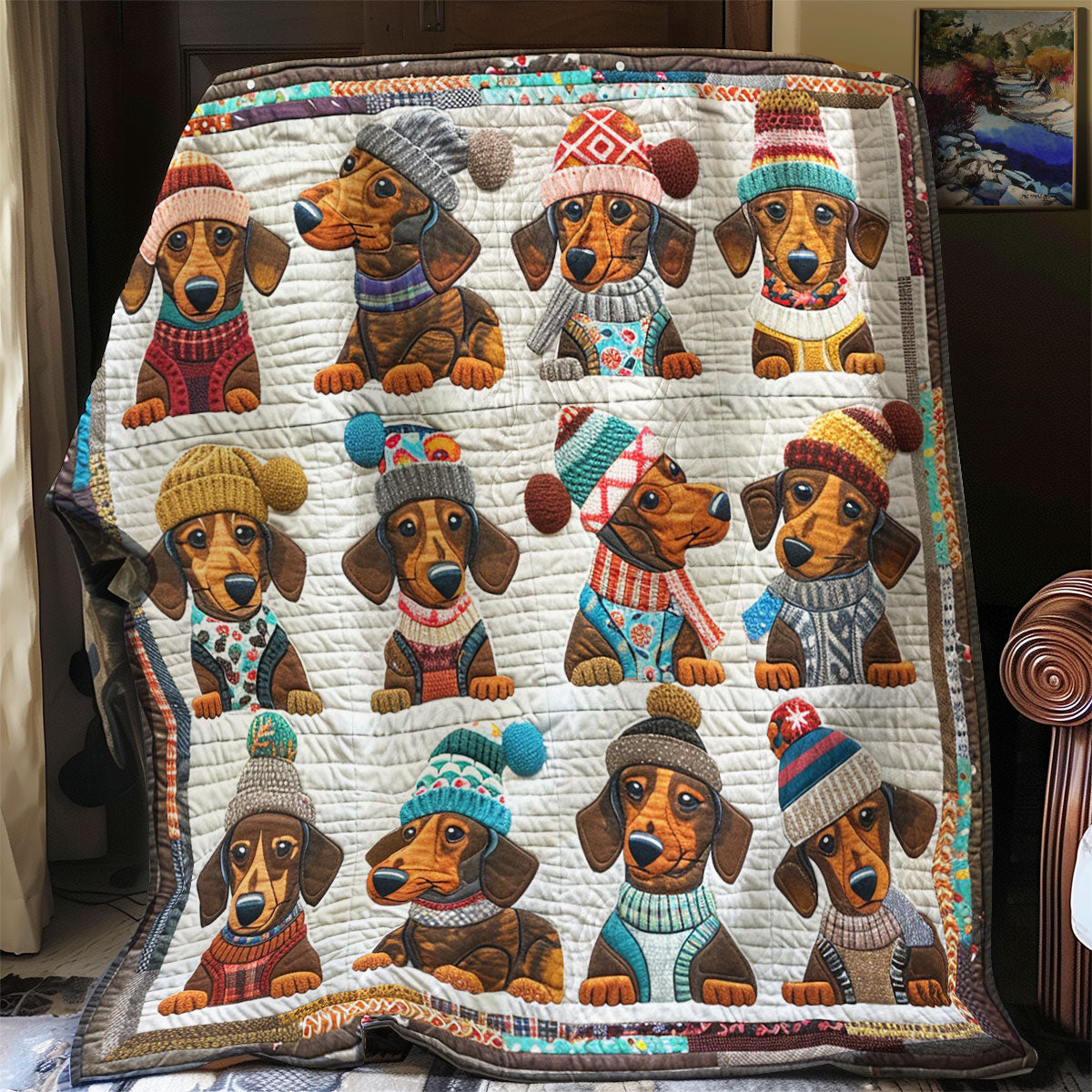 Naughty Dachshunds SR2308009CL Quilt