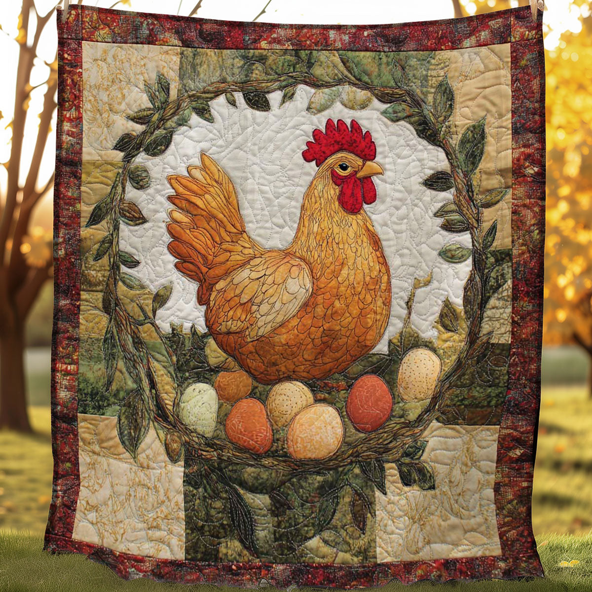 Nestled Hen WN0208010CL Quilt