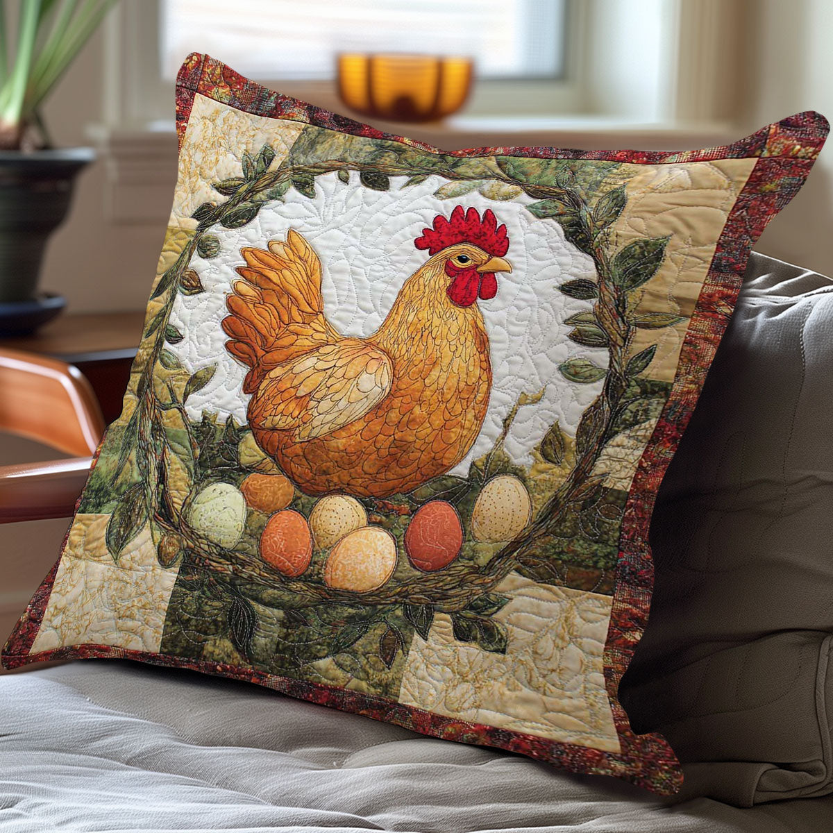 Nestled Hen WN0208086CL Quilt Pillow Case