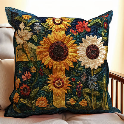 Night Cross And Flowers WM0308126CL Quilt Pillow Case