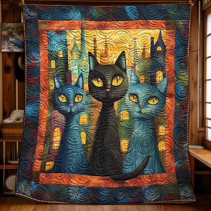 Noir Feline Throw WN1008068CL Quilt