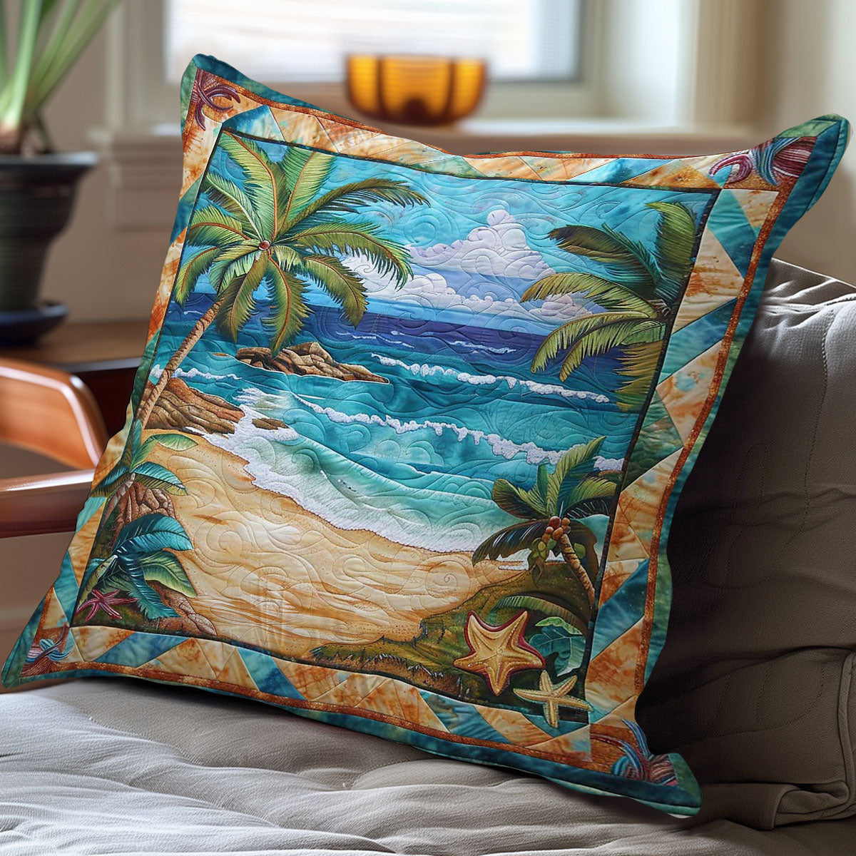 Oceanfront Oasis WN3007077CL Quilt Pillow Case