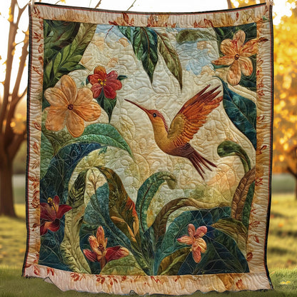 Orange Hummingbirds WM0208034CL Quilt