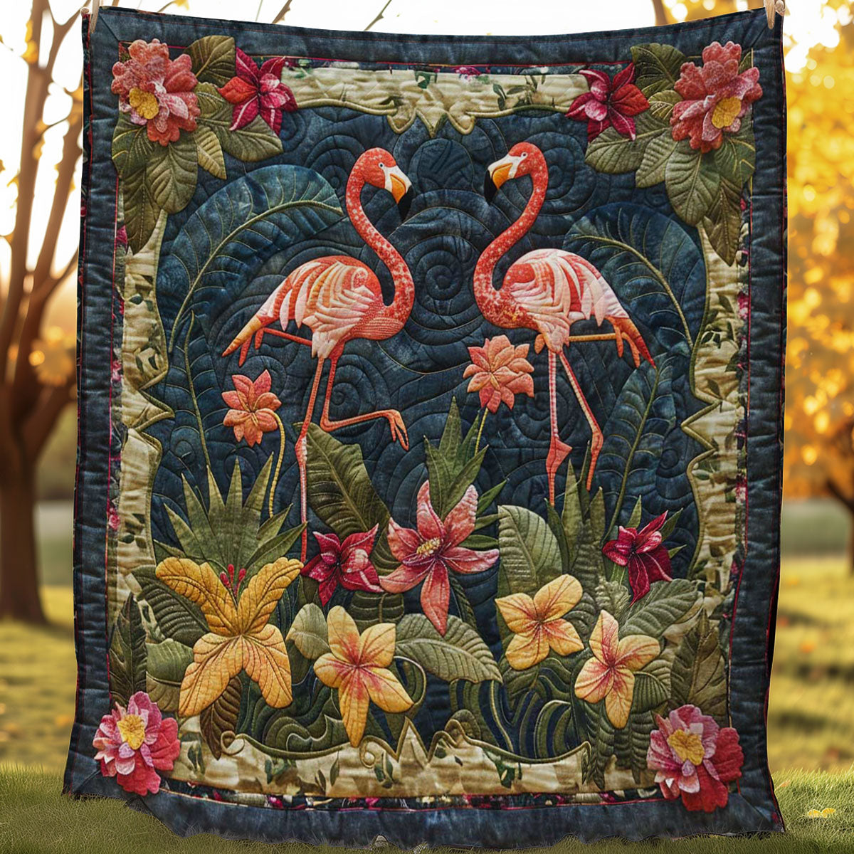 Pair Of Flamingos WN2907038CL Quilt