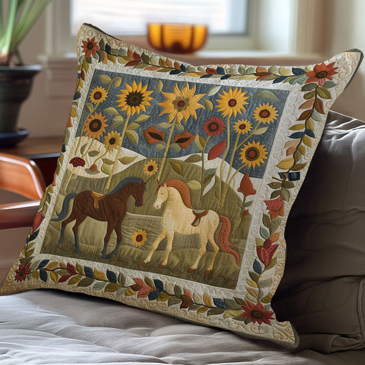 Pair Of Horses WN3007080CL Quilt Pillow Case