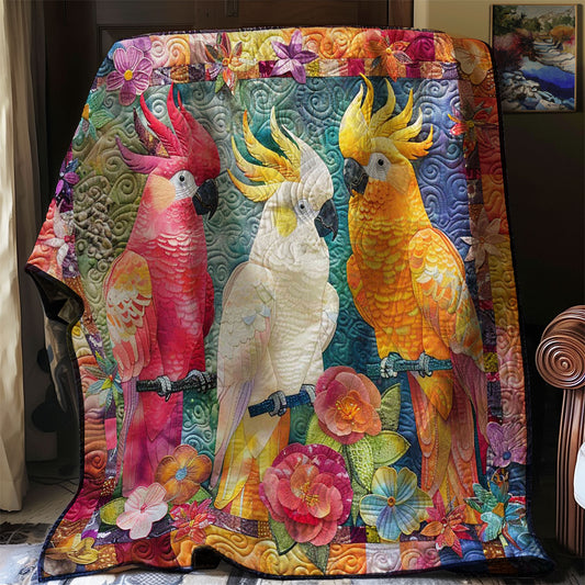 Parrots' Blooming Garden WN2408108CL Quilt