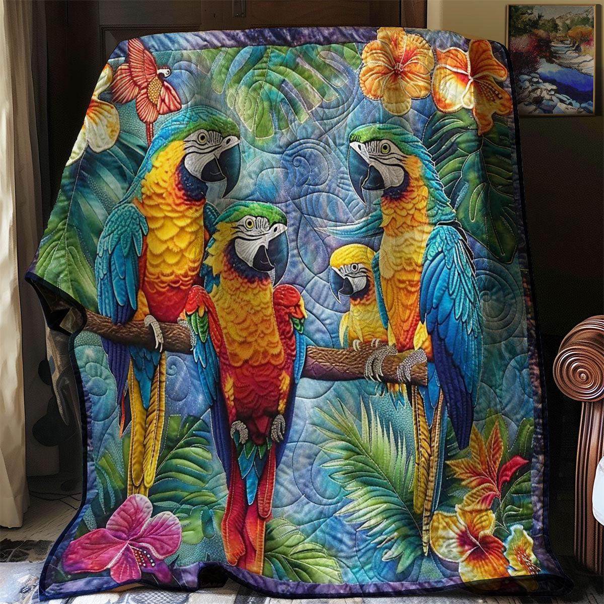 Parrots' Garden Delight WN2408076CL Quilt