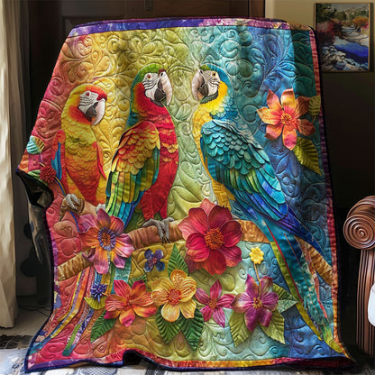 Parrots' Tropical Bloom WN2408075CL Quilt