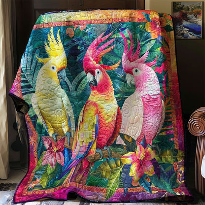 Parrots' Vibrant Oasis WN2408091CL Quilt