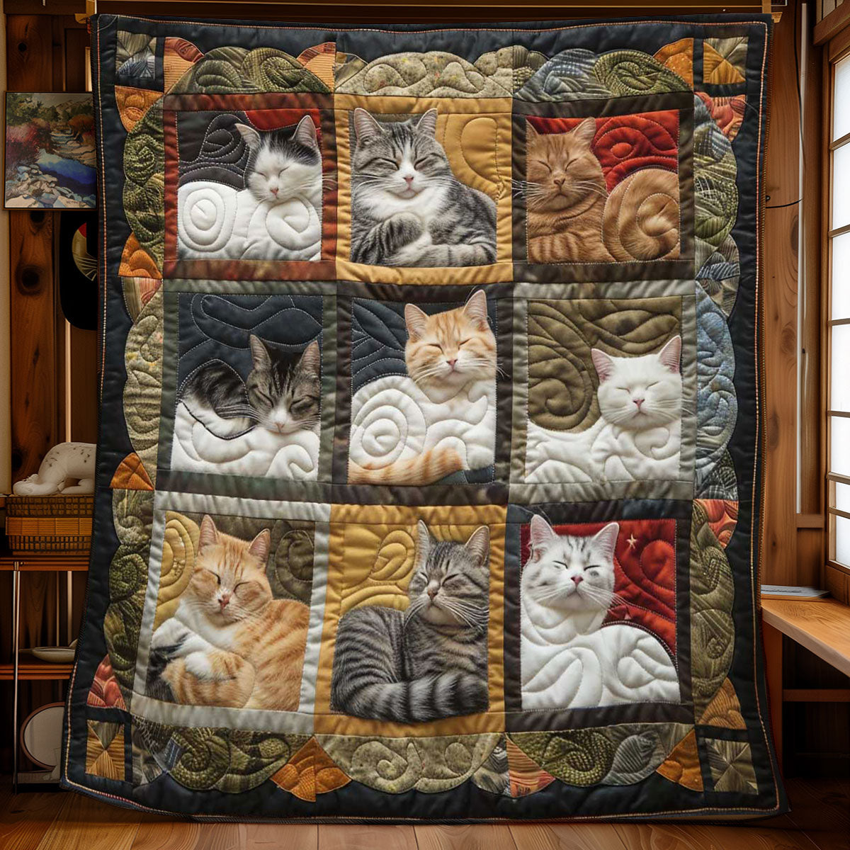 Peaceful Cats WN1508029CL Quilt