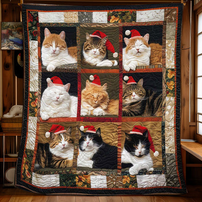 Peaceful Christmas Cats WN1508109CL Quilt