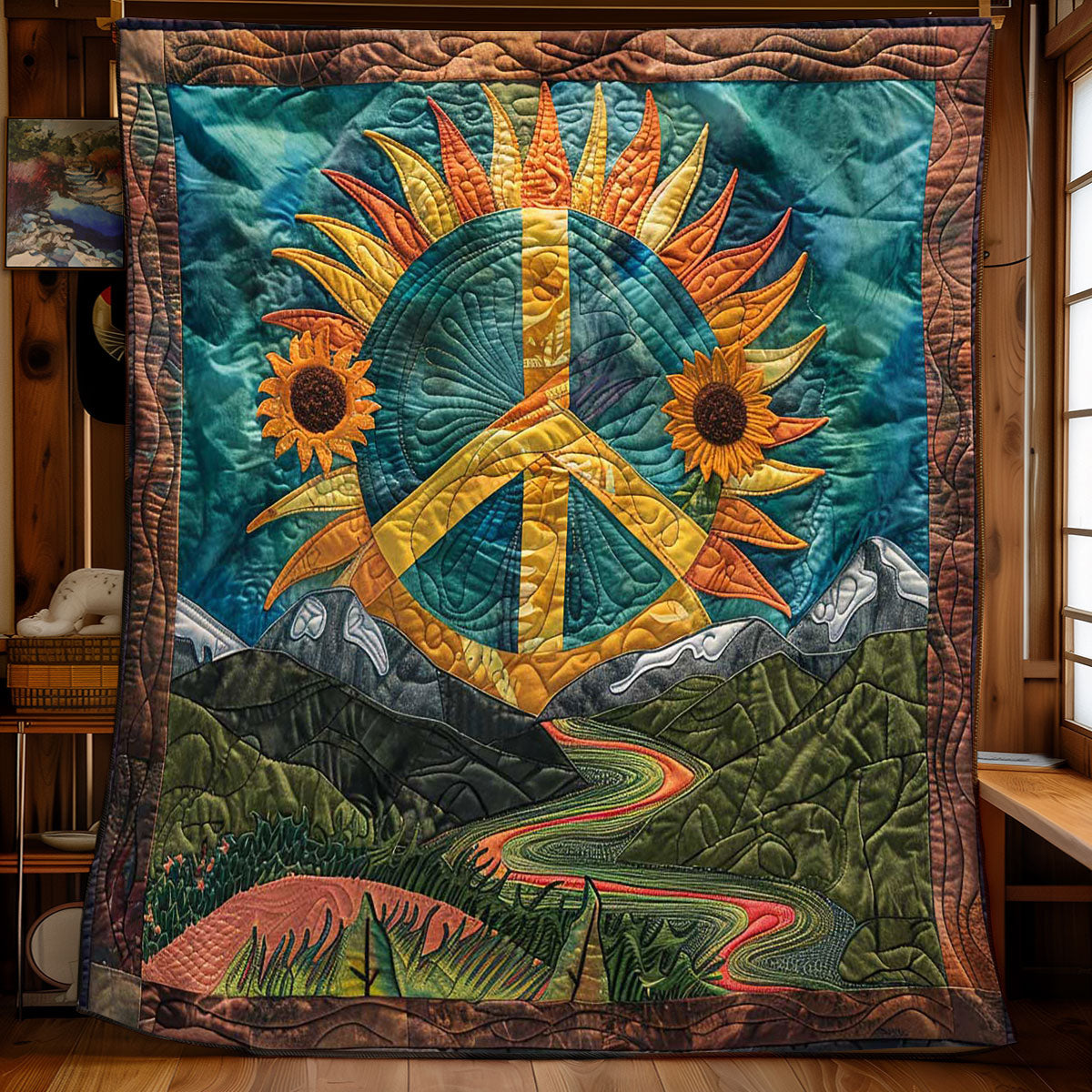 Peaceful Sunflower Dreams WN1008047CL Quilt