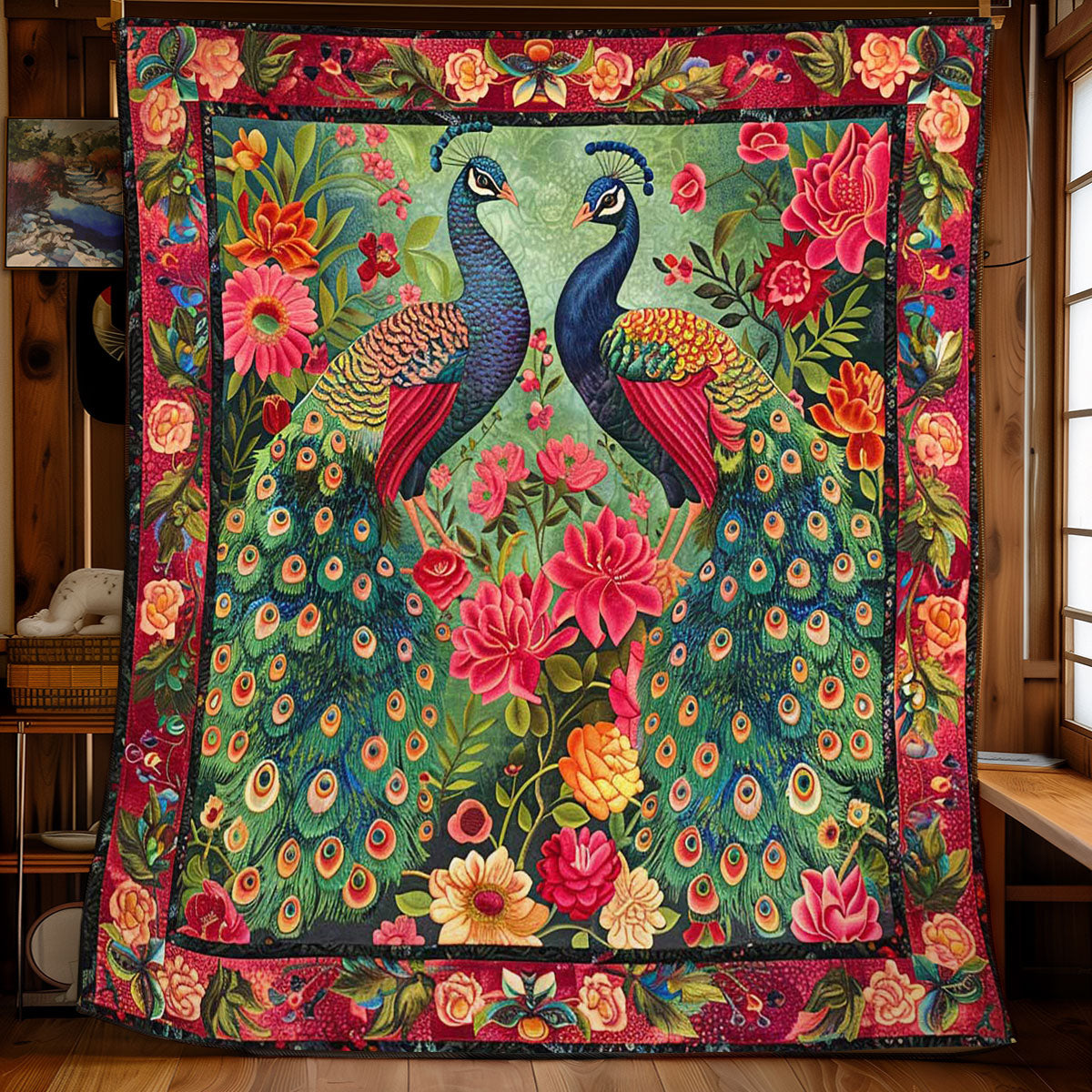 Peafowl's Garden of Colors WN1608039CL Quilt