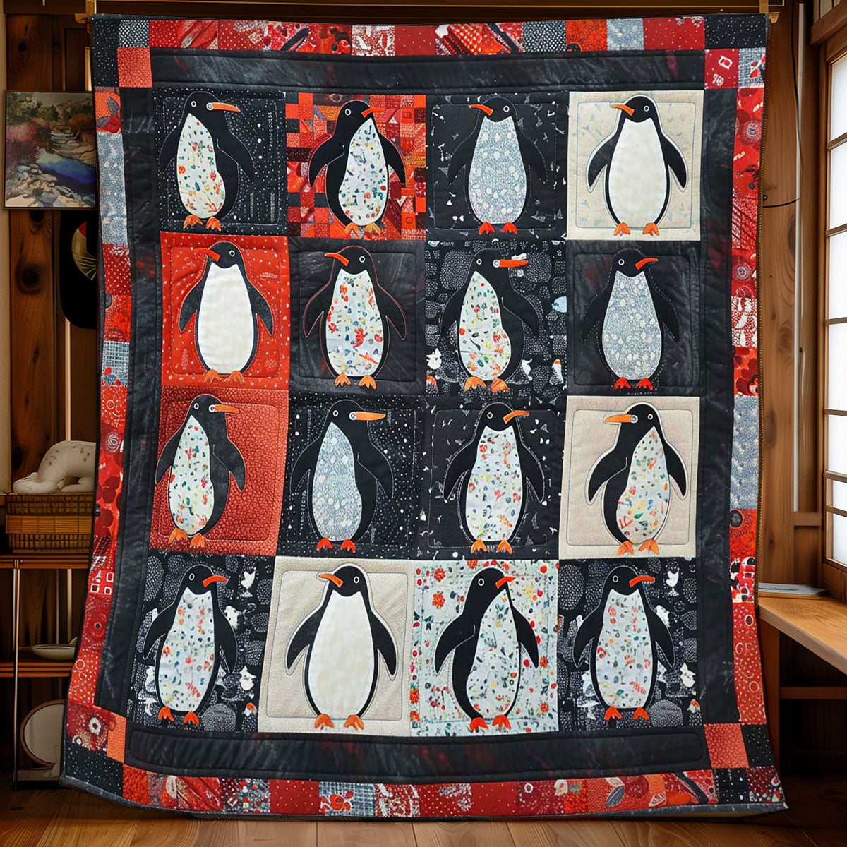 Penguin's Frozen Dance WN1608028CL Quilt