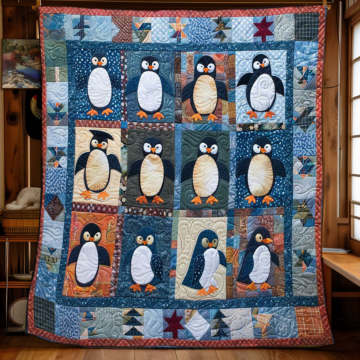 Penguin's Icy Escape WN1608023CL Quilt