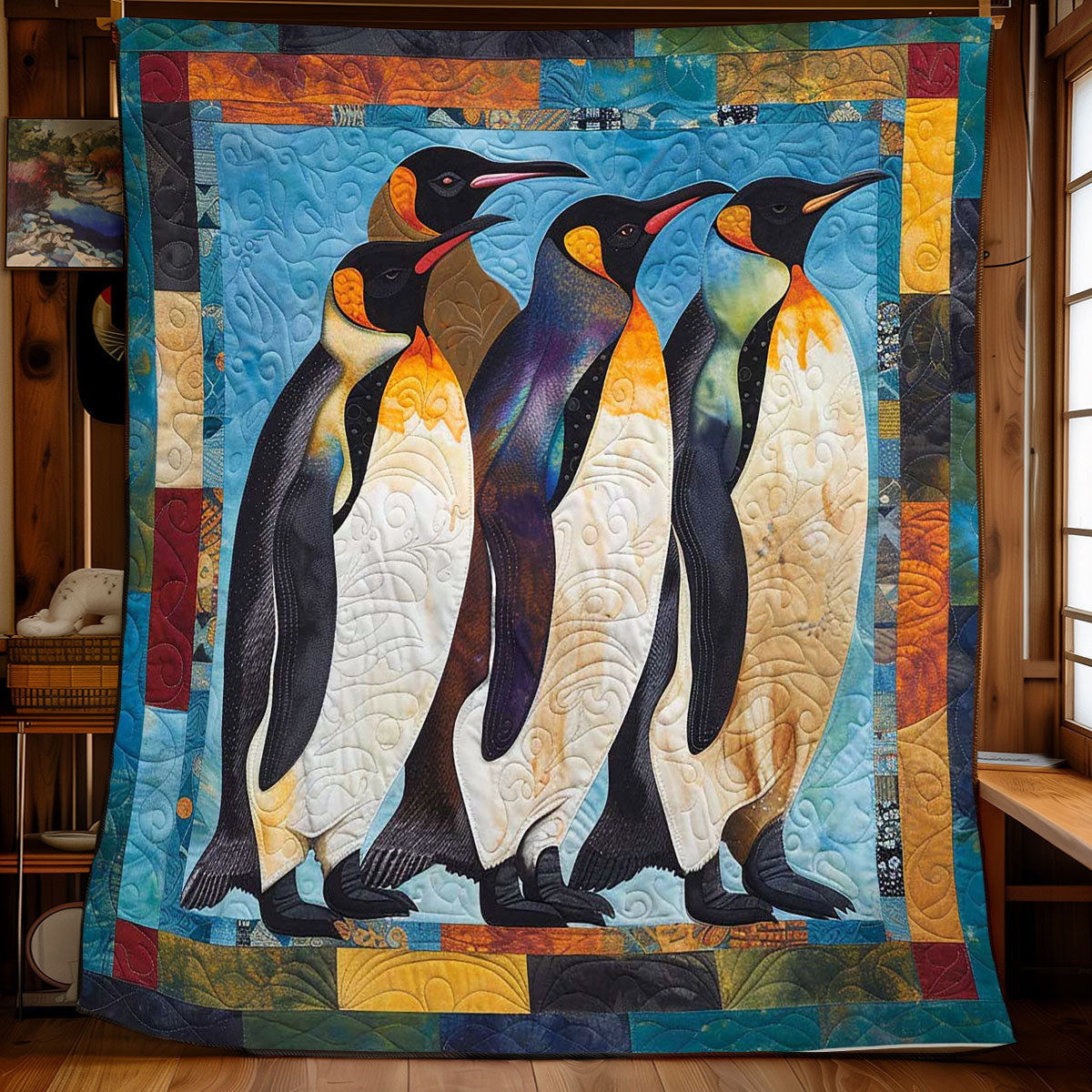 Penguin's Snowy Day WN1608021CL Quilt