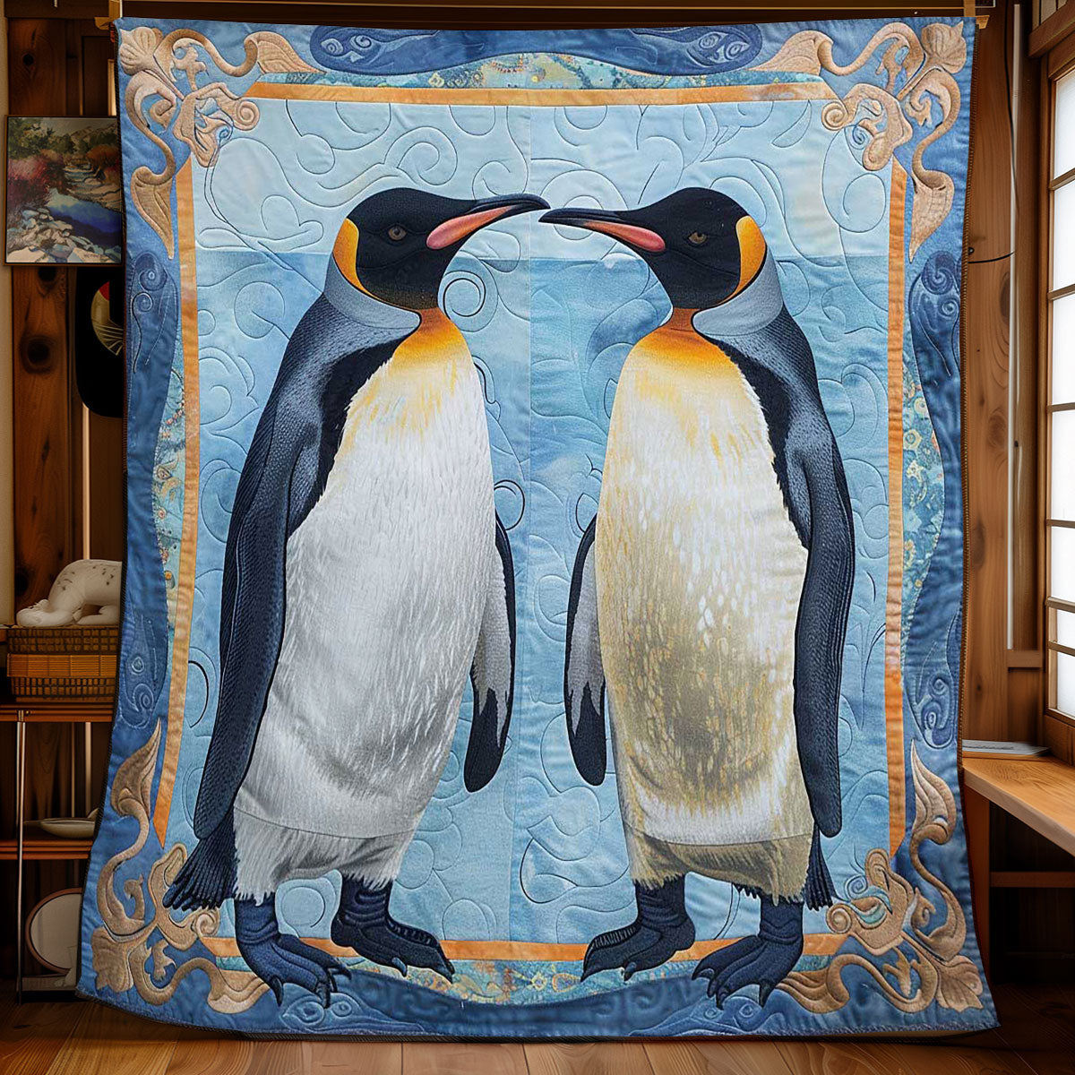 Penguin's Winter Wonderland WN1608017CL Quilt