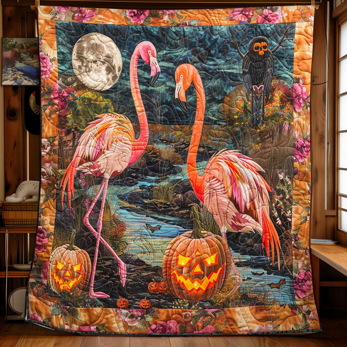 Phantom Flamingo Hideaway WN0908009CL Quilt