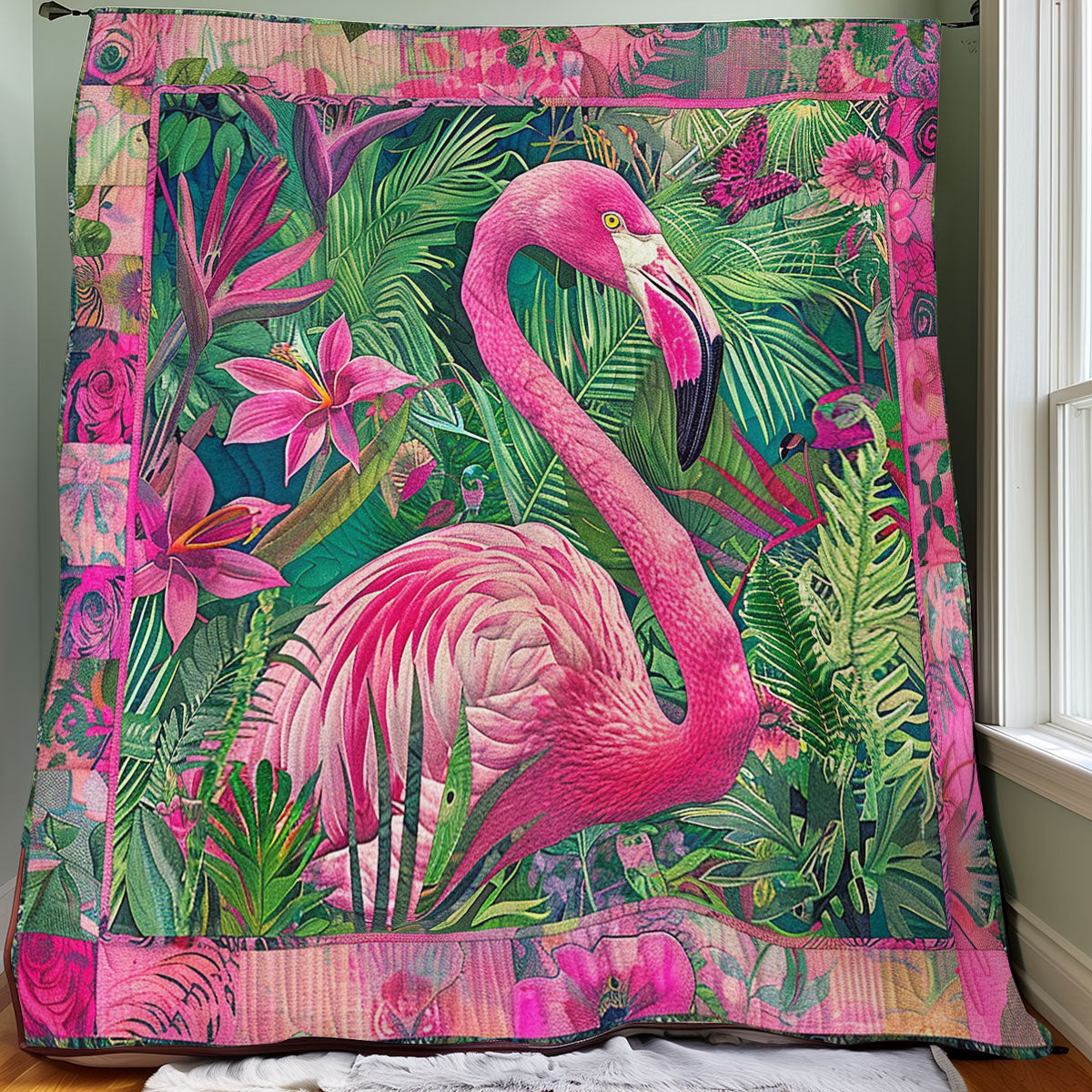 Pink Flamingo WM0808023CL Quilt