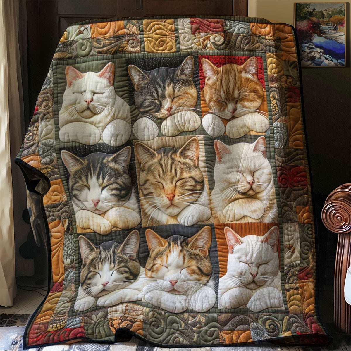 Placid Cats WN2108035CL Quilt