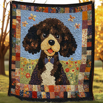 Poodle And Flowers WN0608036CL Quilt