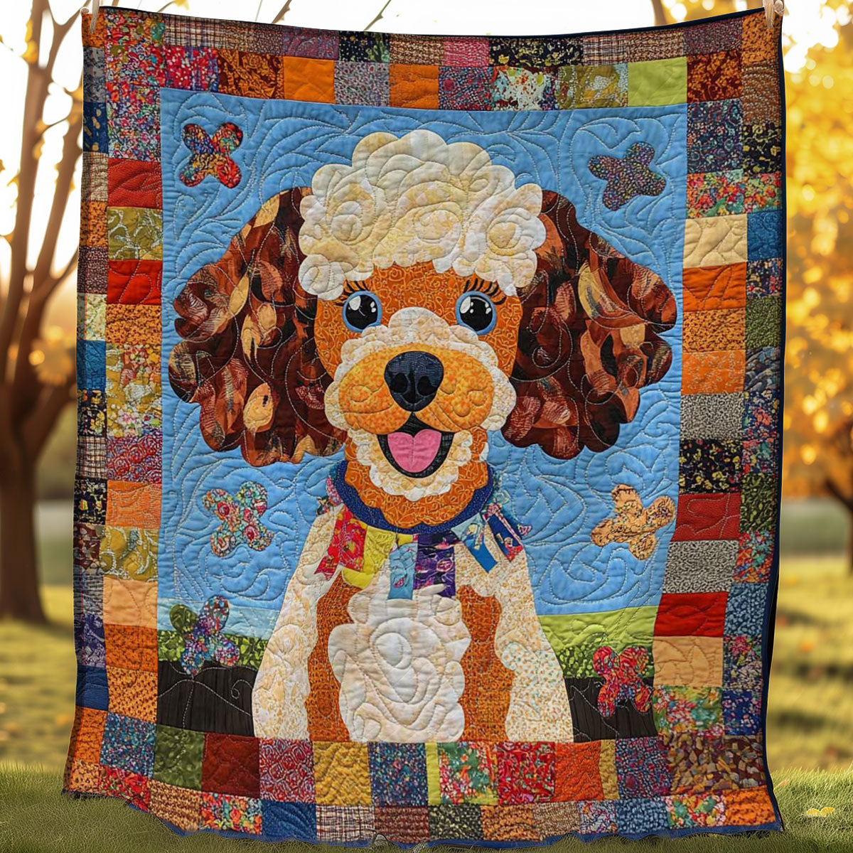 Poodle Funny WN0608033CL Quilt