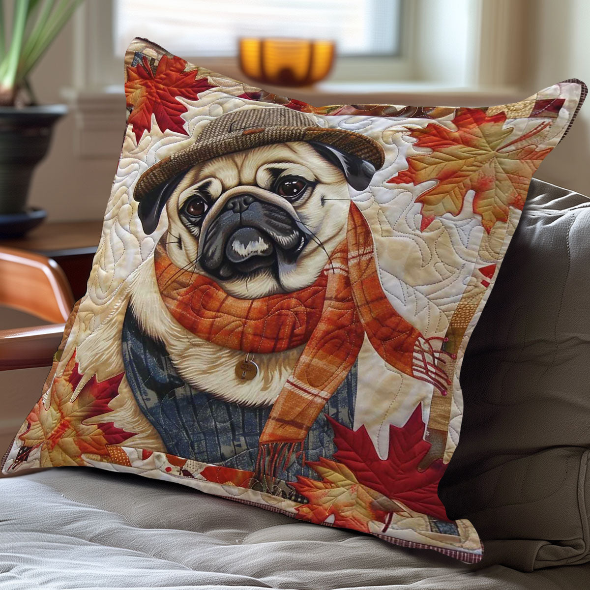 Pug Hug WN2907080CL Pillow Case