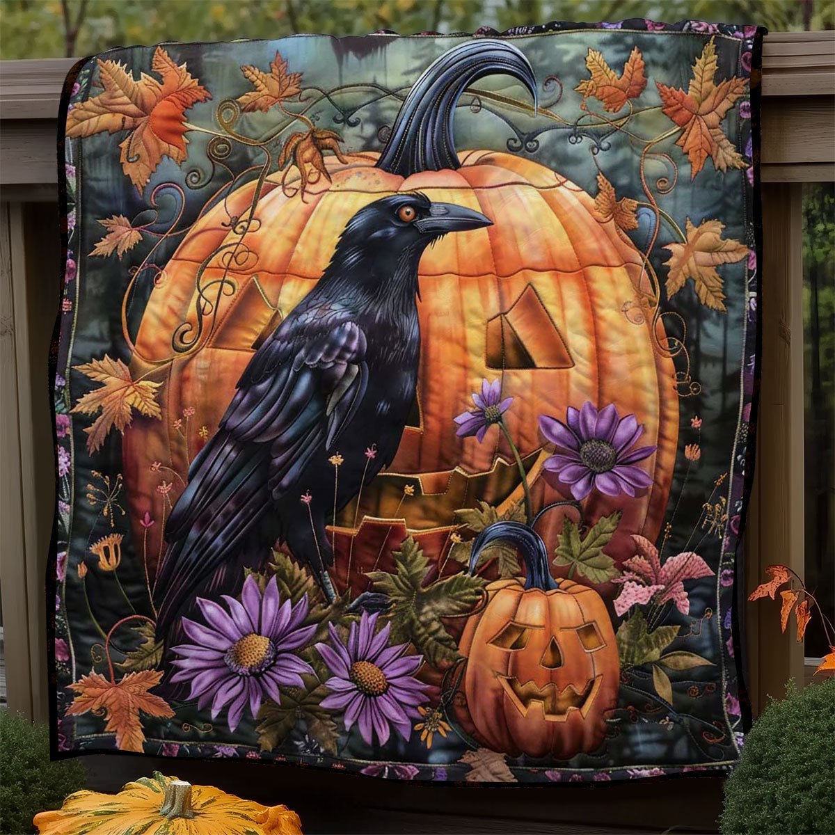 Pumpkin Crow Haven WN1908070CL Quilt