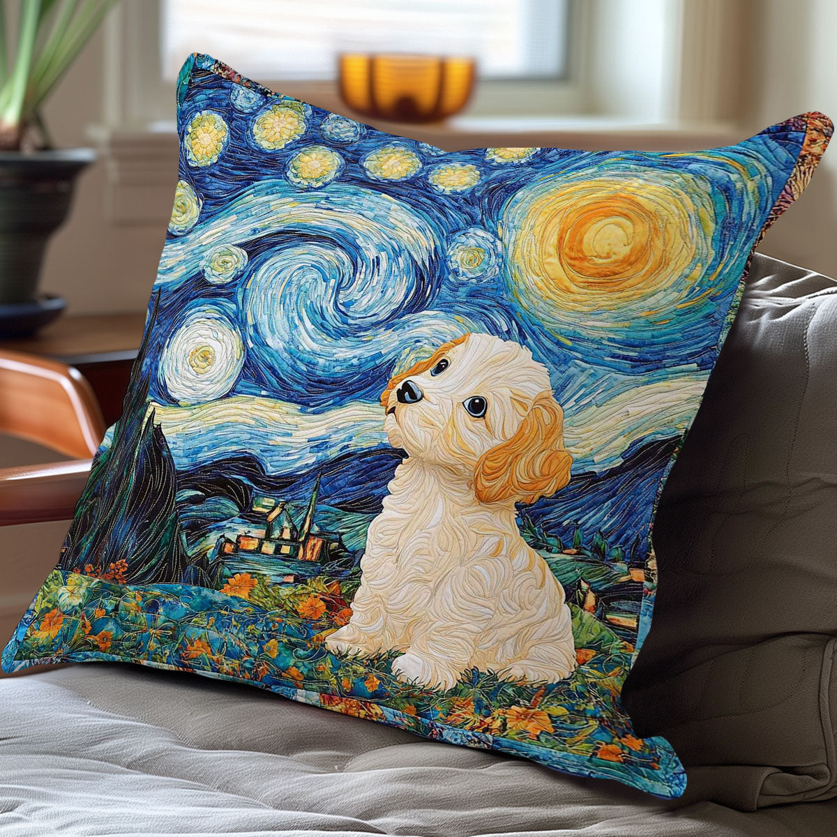 Puppy And Starry Sky WN0208088CL Quilt Pillow Case