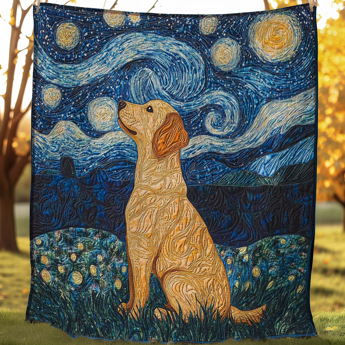 Puppy Cute & Starry Sky WN0208038CL Quilt