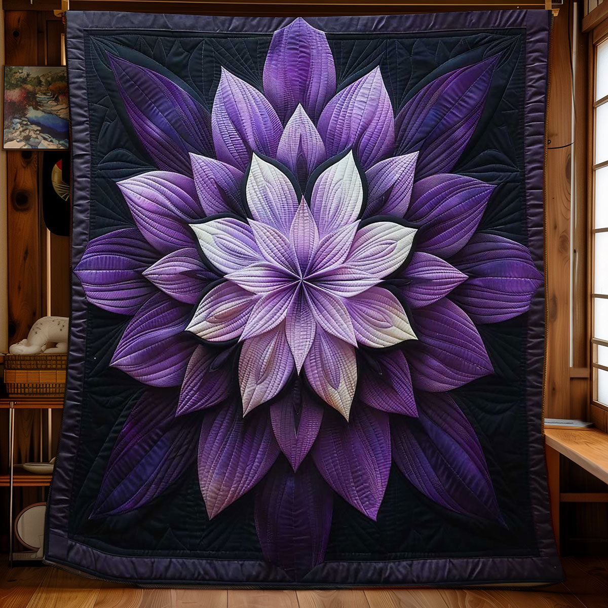 Purple Flower Symphony WN1908053CL Quilt