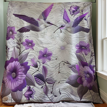 Purple Hummingbirds Love WM1408016CL Quilt