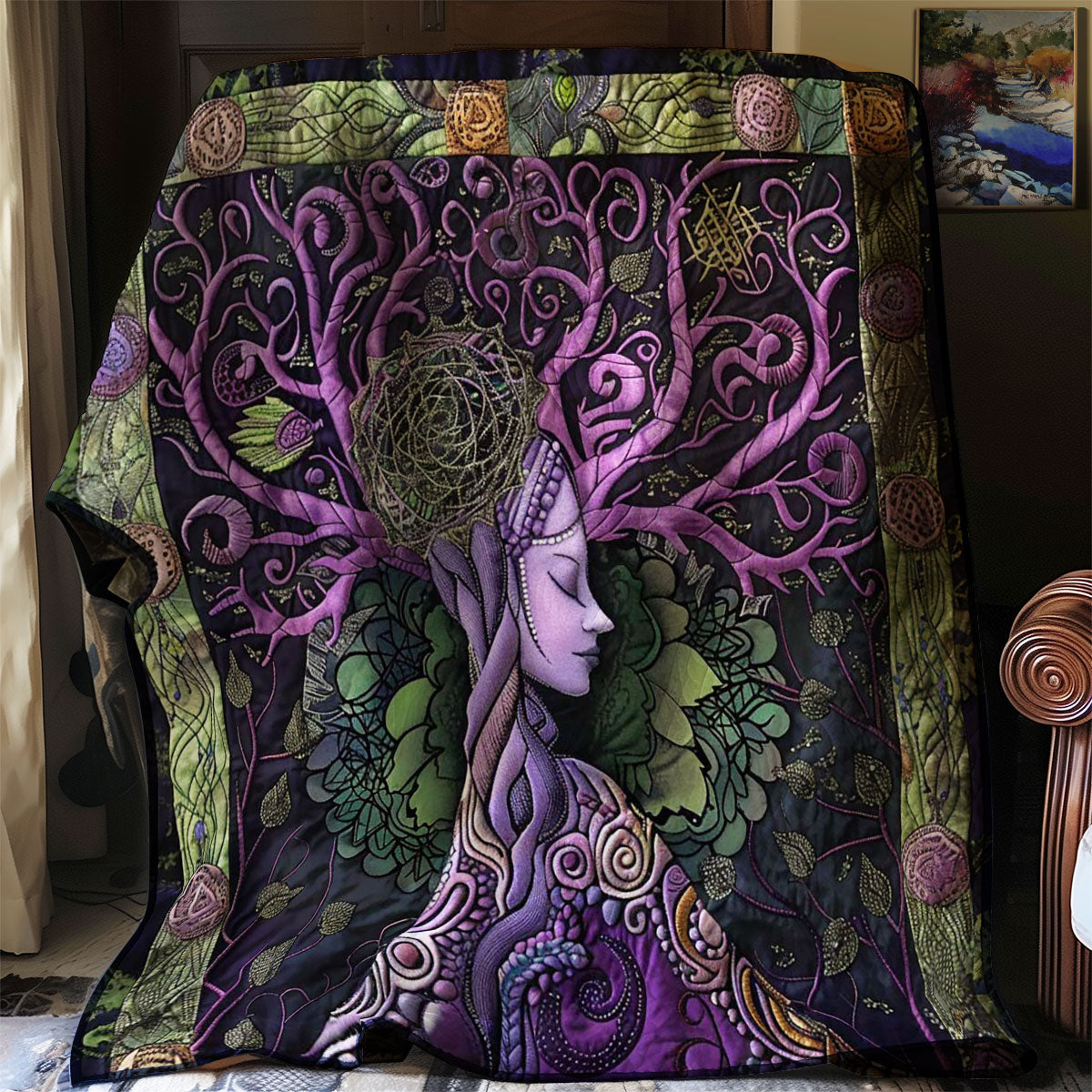 Purple Veins Of Life WN2408149CL Quilt