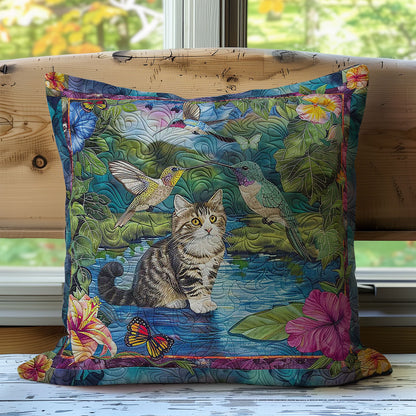 Humming Bird Cute Cat WP2507011CL Quilt Pillow Case