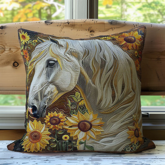 White Horse Flowerfield WP2507035CL Quilt Pillow Case