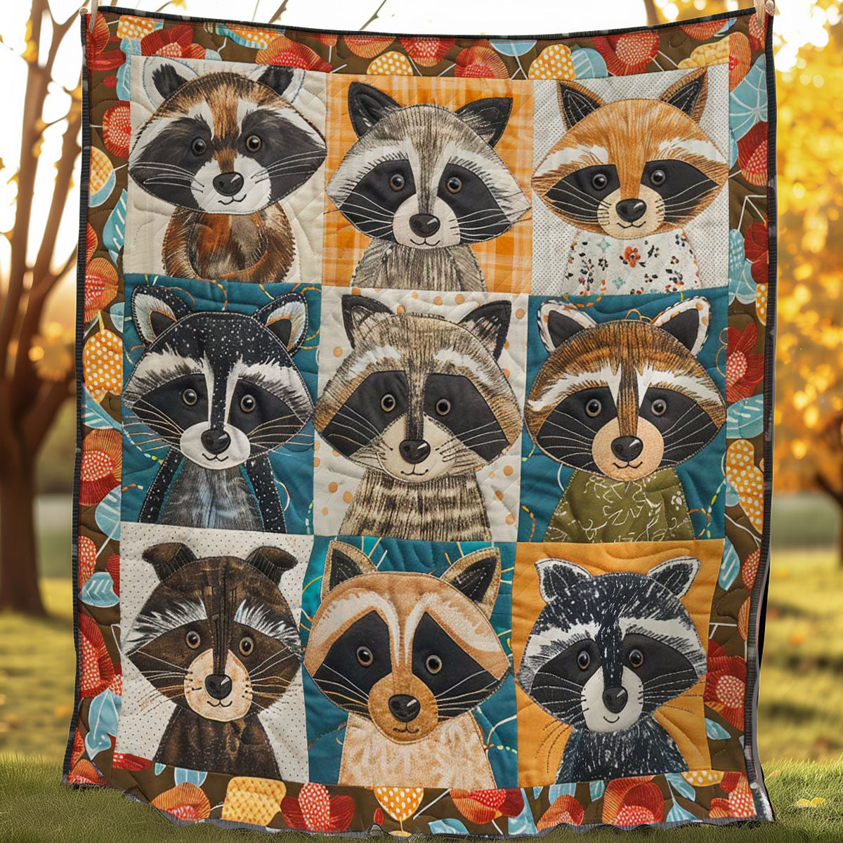 Raccoon Cozy Nest WN0808114CL Quilt