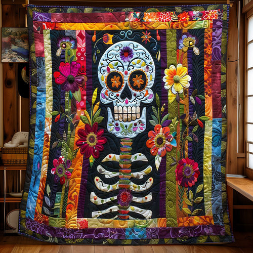 Radiant Skull Flower WN0908107CL Quilt