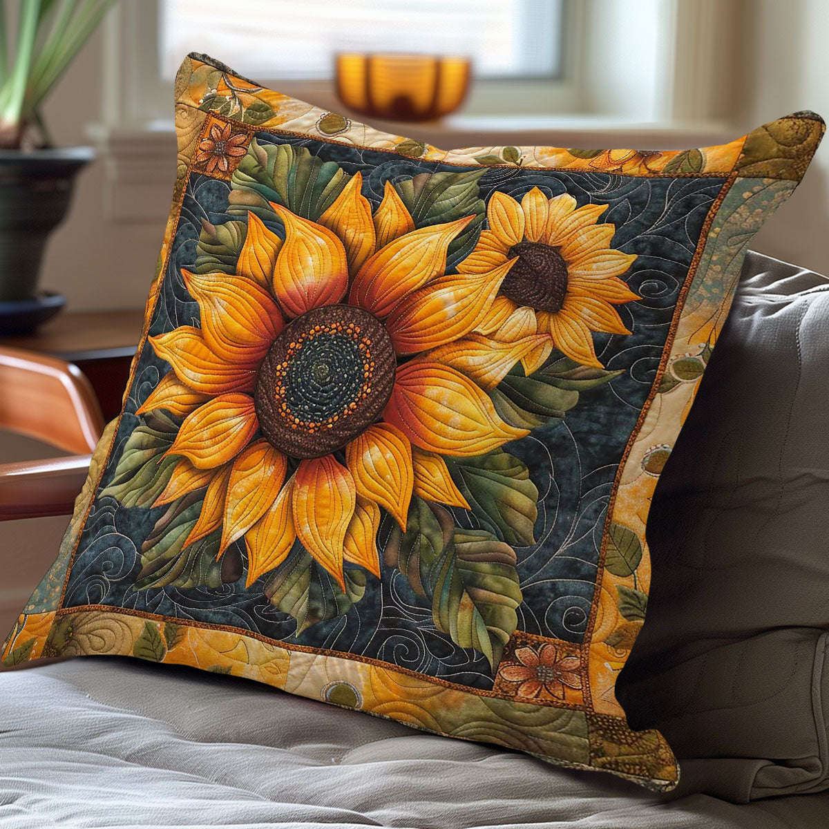 Radiant Sunflowers WN3007082CL Quilt Pillow Case