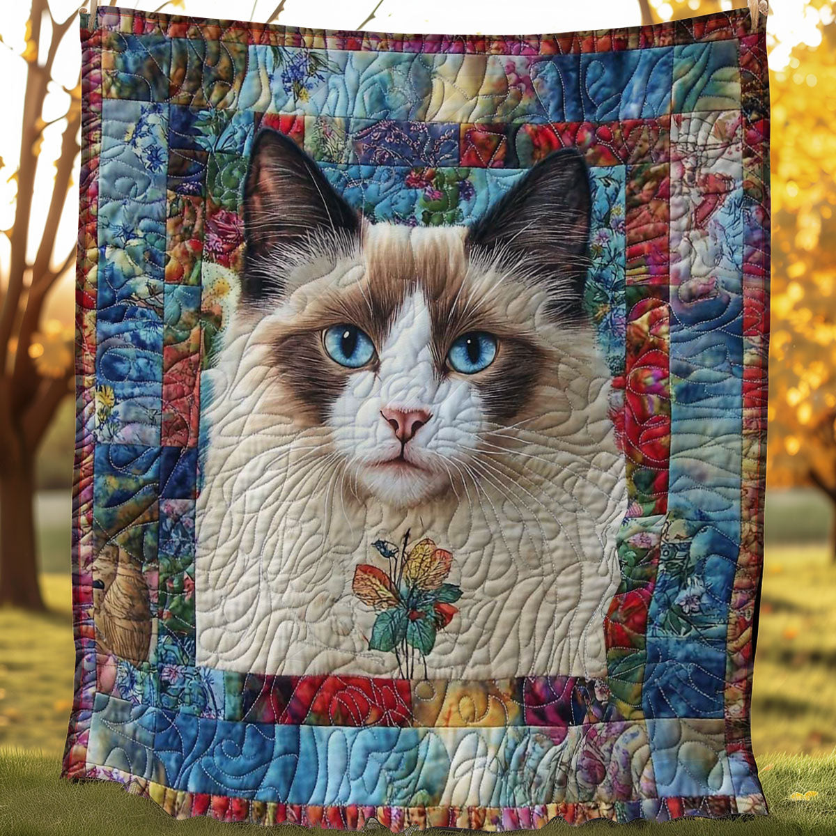 Ragdoll And Flower WN0608025CL Quilt