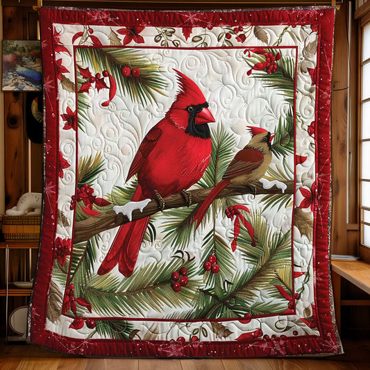 Red Cardinal Festivities WN1008077CL Quilt