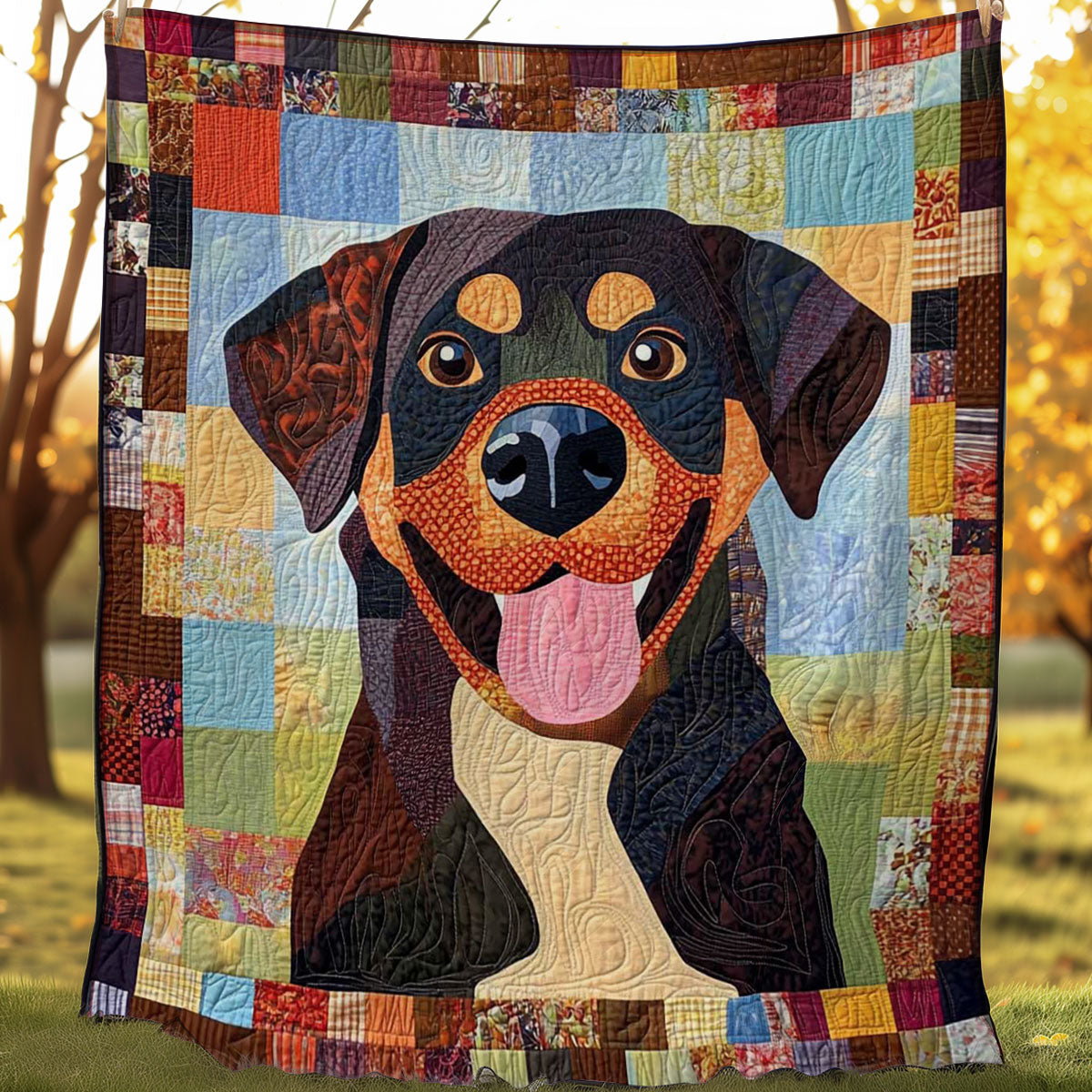 Rottweiler Cute WN0608043CL Quilt