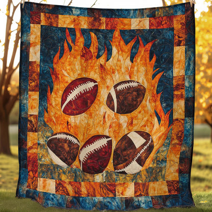 Rugby Football Frenzy WN0708084CL Quilt