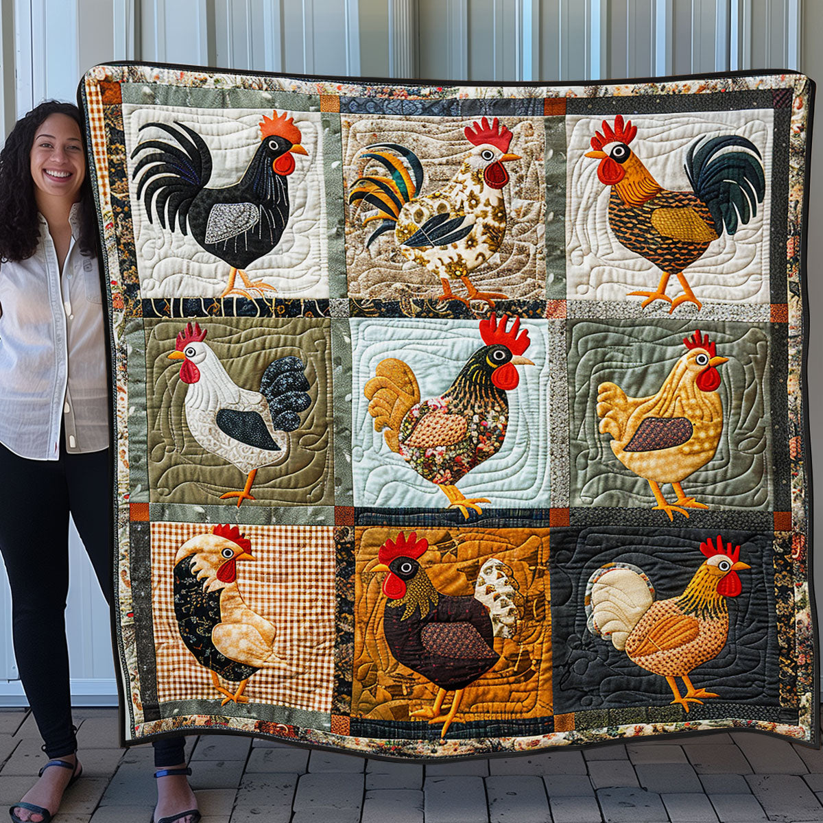 Rural Chicken SR1008005CL Quilt