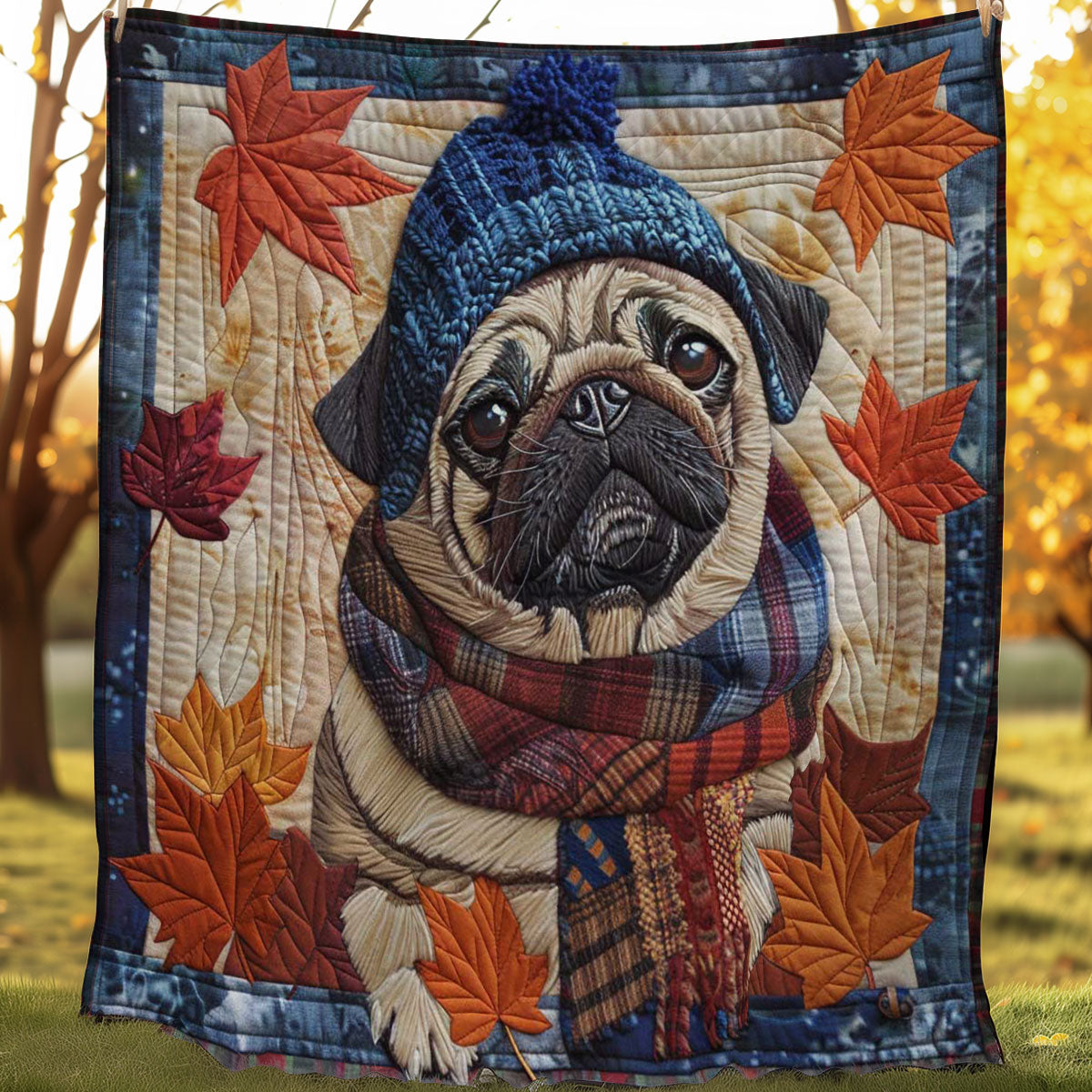 Sad Pugs WN2907017CL Quilt