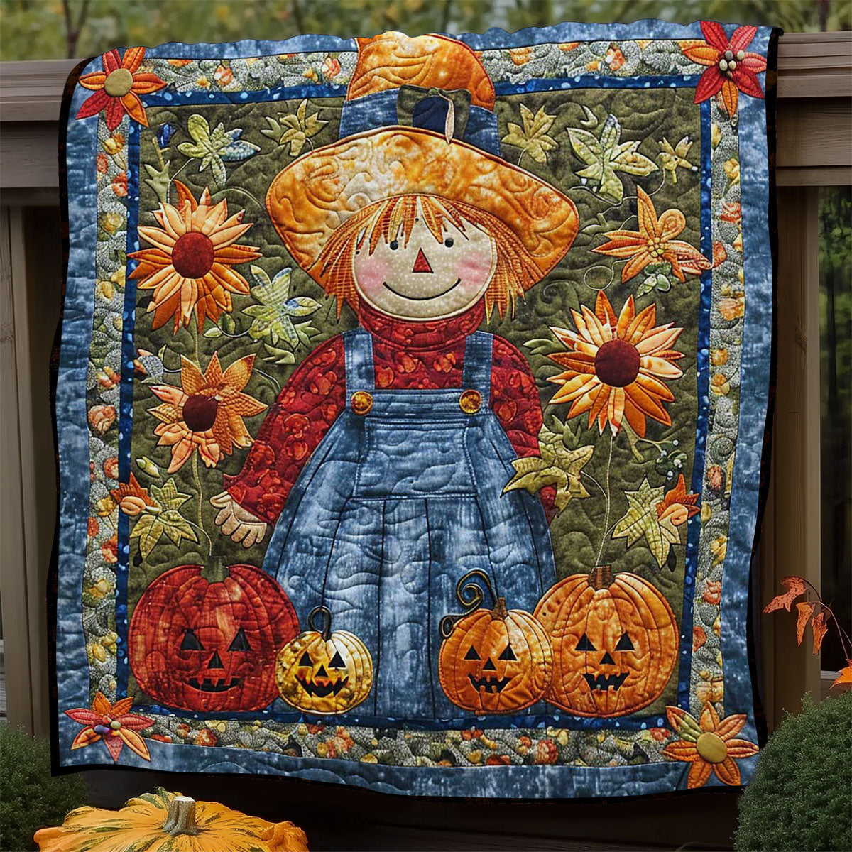 Scarecrow Autumn Night WN1908040CL Quilt