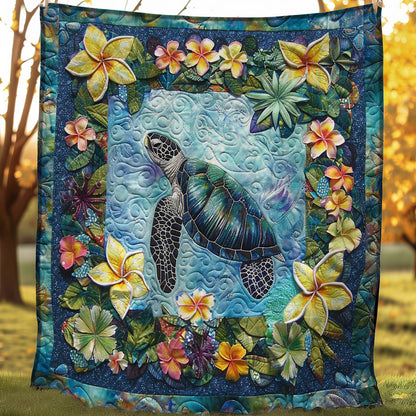 Sea Turtle Flower WN3007003CL Quilt