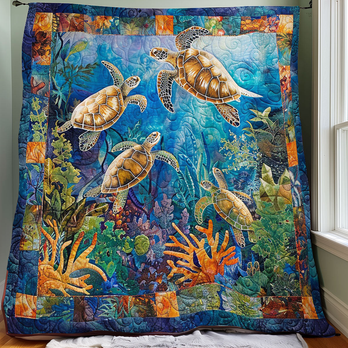 Sea Turtles WM0808030CL Quilt