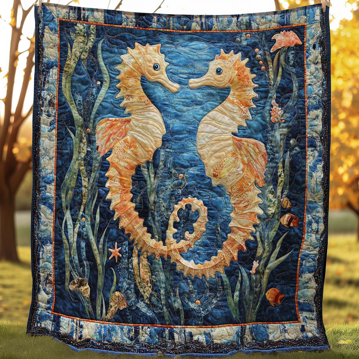 Seahorses WN0208049CL Quilt