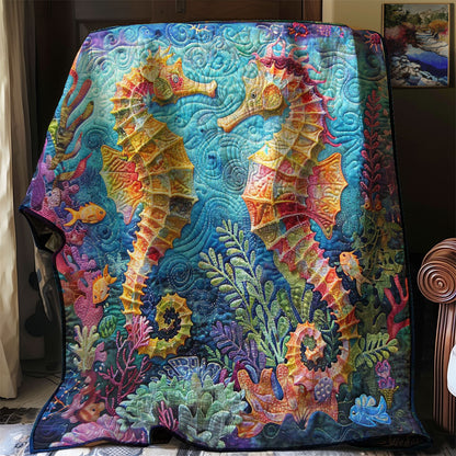 Seahorses' Coral Kingdom WN2708066CL Quilt